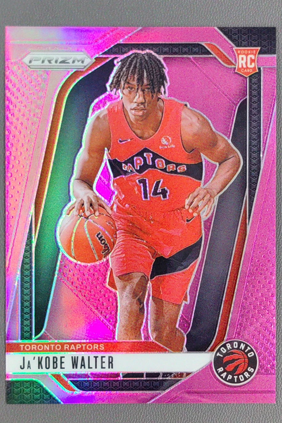 2024-25 Panini Prizm Ja'Kobe Walter Prizms Pink Rookie RC /249 #223 Raptors