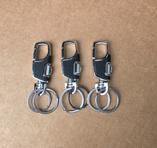 3Pcs Heavy Duty Key Chain,3 Pack Car Key Chains with 2 Metal Key Rings Carabiner