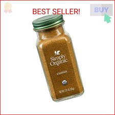Simply Organic Ground Cumin Seed, 2.31 Ounce Glass Jar, Rich, Warm, Complex Eart