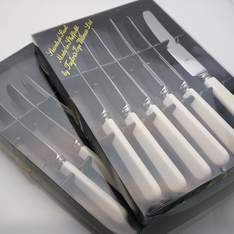 Faux Bone Handle Dinner & Side/dessert Knives Sets #2 Taylors Eye Witness - Image 2 of 4