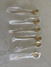 6 Moofin Gold Yellow Tone SUS304 Spoon Tea Scoop Coffee Scoop Stirring Beverage