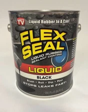 128oz Black Flex Seal Liquid, Rubber Coating Sealant, Waterproof and Flexible