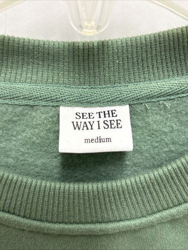 Migraine Brain Green Crewneck Sweatshirt – Unisex Cozy Pullover - Medium - Picture 4 of 8