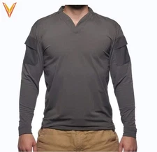 Velocity Systems BOSS Rugby Long Sleeve Combat Shirt w/ Pockets VL-104 Wolf Grey