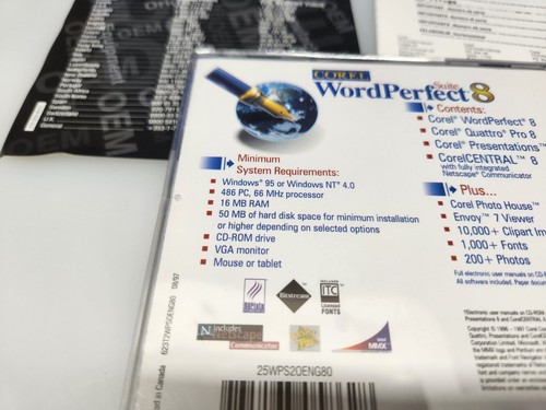 Corel Word Perfect Suite 8 1997 CD-ROM - Picture 6 of 8