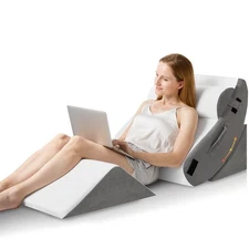 4Pcs Orthopedic Wedge Pillow, Bed Wedge Pillow for Sleeping, Post Surgery Foa...