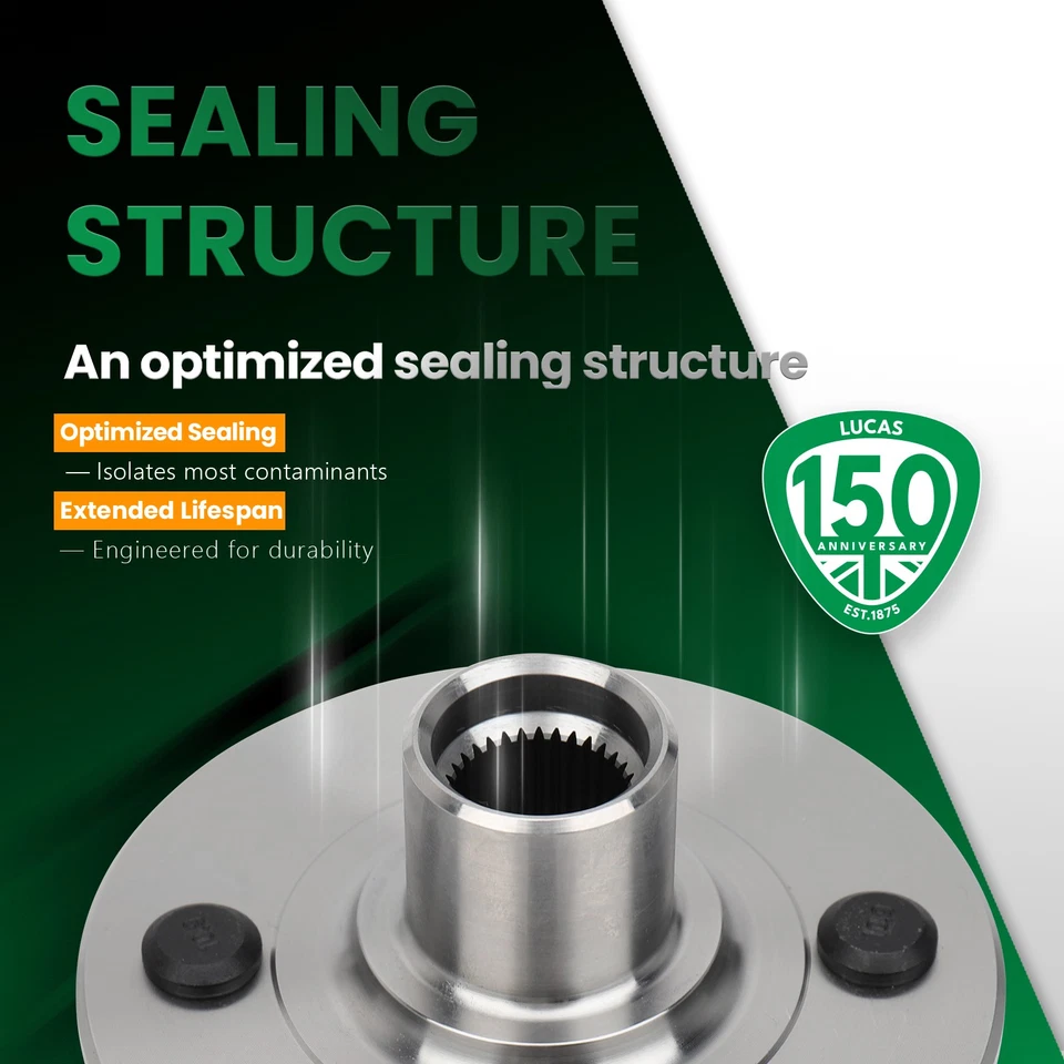 Lucas Pair：2New Front Wheel Bearing and Hub Saturn SC1 SC2 SL SL1 Base1.9L - Image 3 of 4