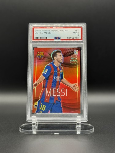 Lionel Messi Panini Megacracks PSA 9 2015-2016 #80 Mega Heroes FC Barcelona  🔥