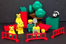 Vintage DUPLO 2664 Zoo Animals Jungle Friend COMPLETE SET 24 PIECES lego 1990