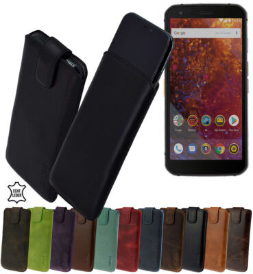Hülle für Caterpillar Cat S62 Pro Tasche Echt Leder Schutz Cover Etui 7 Farben