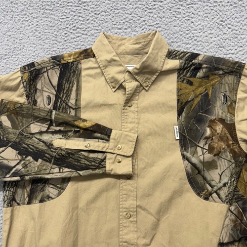 McAlister Shooting Shirt Mens L RealTree Hardwoods Long Sleeve Outdoors Hunting - Picture 1 of 11