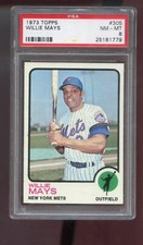 1973 Topps #305 Willie Mays PSA 8 Graded Baseball Card MLB New York Mets