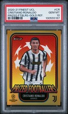 2020-21 Finest UCL #CR Cristiano Ronaldo - Prized Footballers Gold /50 PSA 10