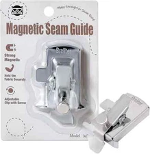 2 Magnetic Seam Edge Guide For Sewing Machine Magnet Backed with Adjustable Clip