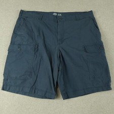 IZOD Saltwater Shorts Mens 40 Stretch Cargo Pocket Outdoor Casual Flex Blue