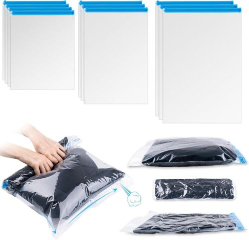 Compression Bags for Travel, 10 PCS Space Saver Bags, Hand Roll Vacuum Packing B
