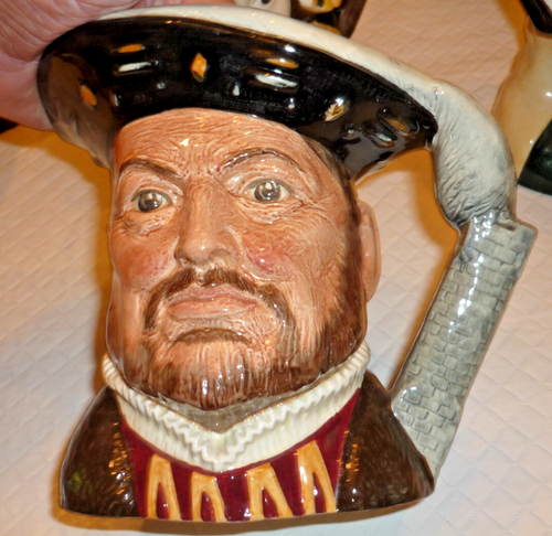 7 PIECE ROYAL DOULTON LG CHARACTER JUGS HENRY VIII AND WIVES - 第 2/24 張圖片