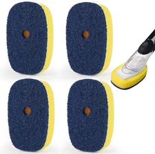 OXO Dish Brush Sponge Refills, 4-Pack Replacement Heads for Soap Dispensing