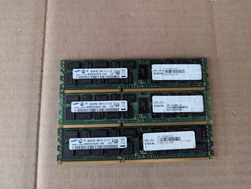 LOT 3 SAMSUNG M393B1K70CH0-YH9 8GB 2RX4 PC3L-10600R DDR3 MEMORY RAM ZZ6-4(38)
