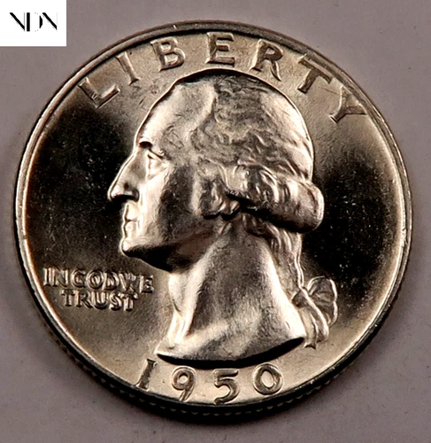 1950-S Washington Quarter - Gem BU - 90% Silver - Better Date!