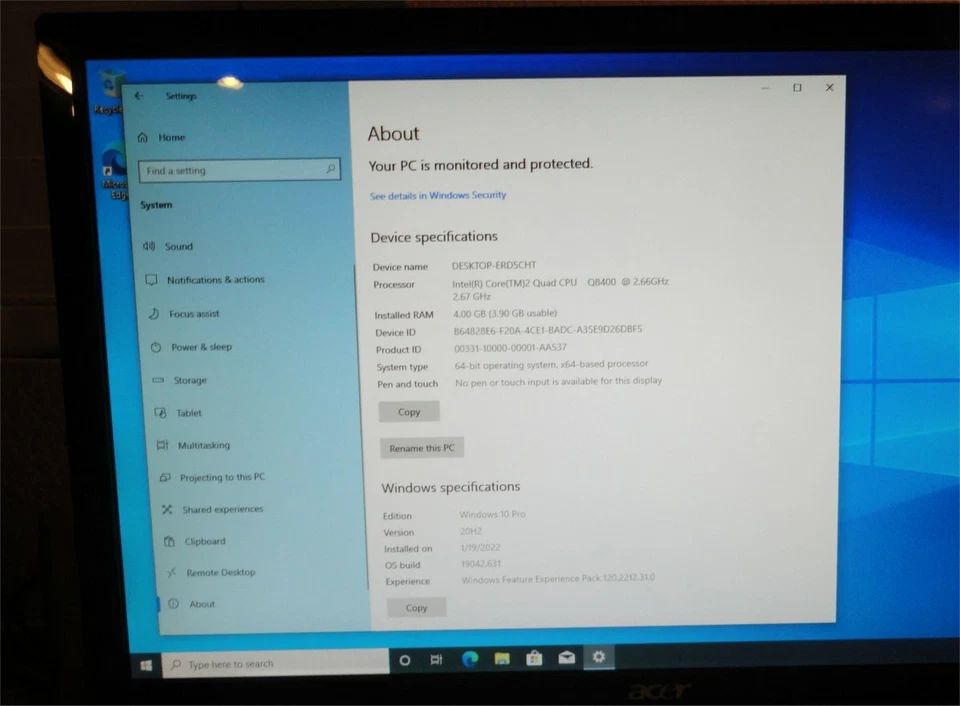 HP 8000 Elite CMT, Quad Core, 2.66Ghz, 4GB Ram, 160GB HDD, Windows 10 Pro, #138 - Image 4 of 4