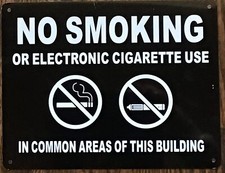 NYC Smoke Free Act Sign" No Smoking or Electric Cigarette Use" -REF24-1027