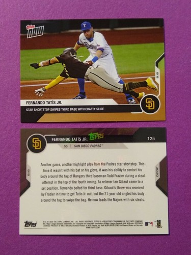 2020 Topps Now 125 Fernando Tatis Jr.