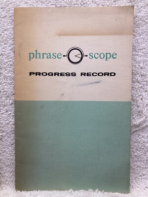 1964 Phrase O Scope Progress Record Book Phrase-o-scope Vtg | eBay