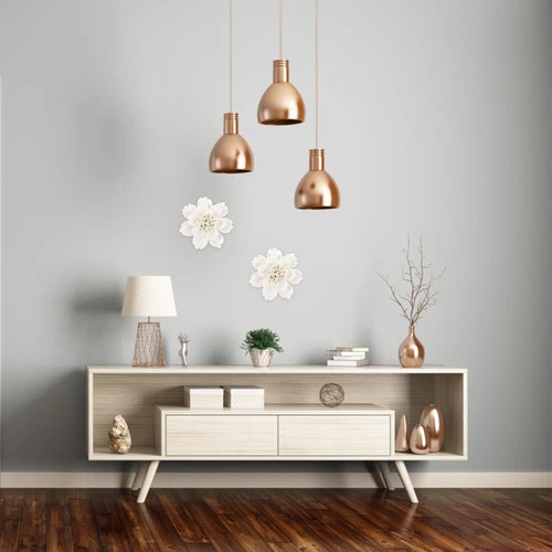 1PC Wall Ceramic Flower Sculpture 3D Wall Hanging Decoration Home Decor - Picture 7 of 12