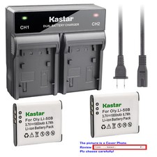 Kastar Battery Rapid Charger for Olympus Li-50B LI-50C  Tough TG-620 TG-630 iHS