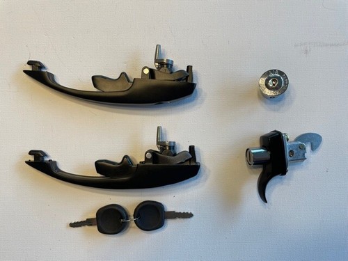VW Bug Beetle Black Lock Set and Ignition (4 Pcs) Keyed Alike T1 T3 1968-1977 - Picture 6 of 6