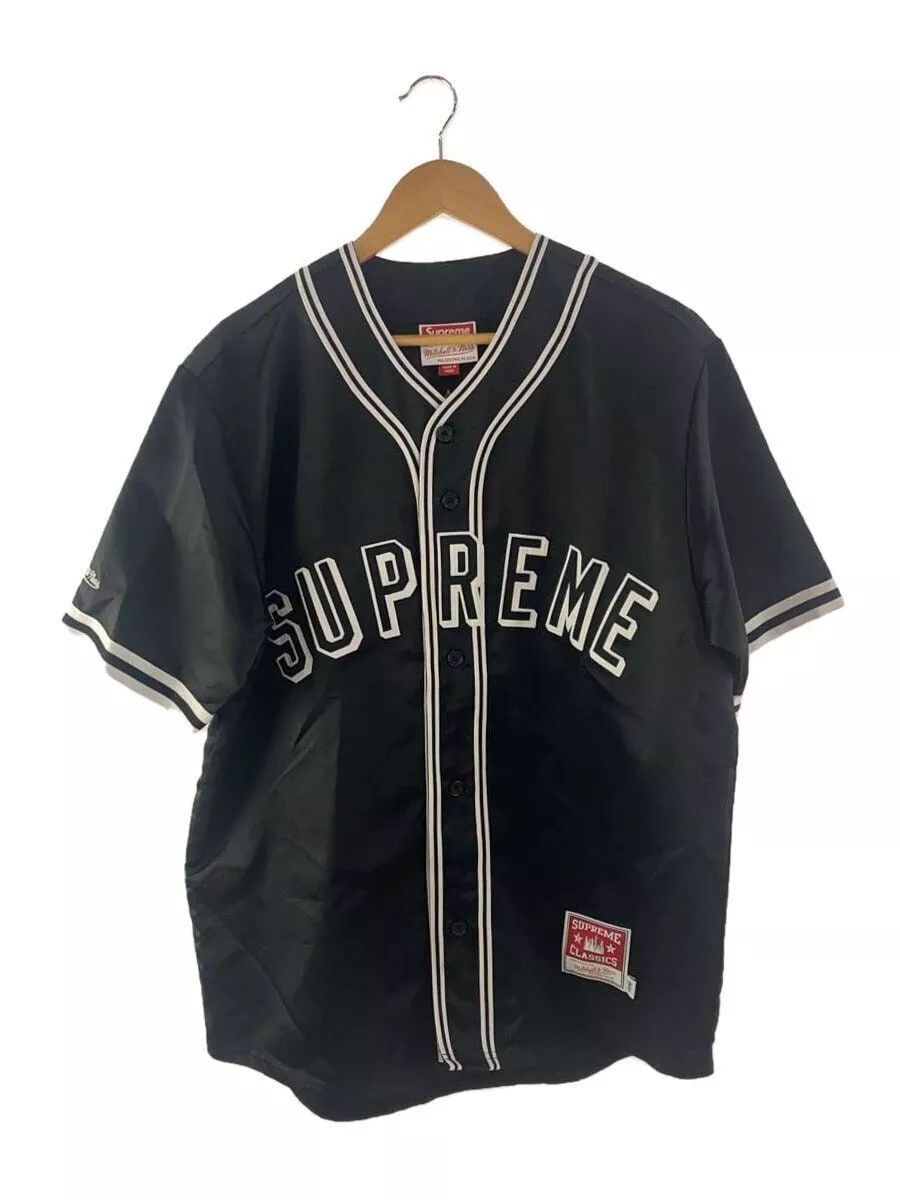 Chemise manches courtes Supreme M polyester noir 23SS baseball occasion