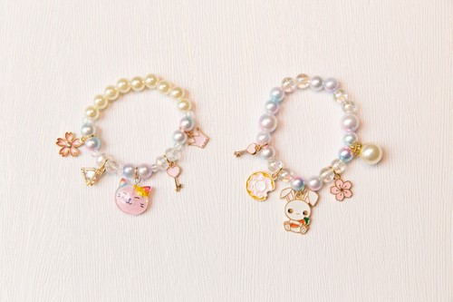 High Quality girl bracelet toddler kids Cat Bunny Flower rhinestone toy jewelley - 第 7/9 張圖片