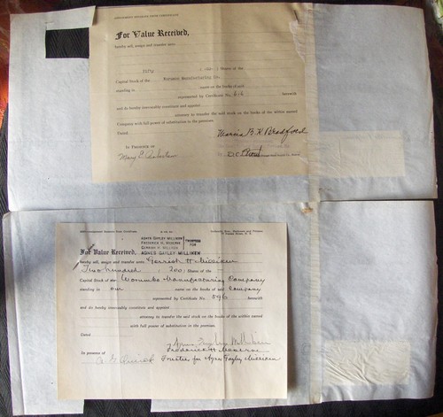 Stock certificate WORUMBO MANUFACTURING COMPANY, Lisbon Falls, Maine 1917 - Picture 19 of 24