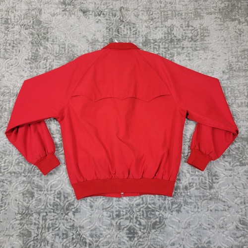 Vintage Lands End Jacket Men’s Large Red Plaid Lined Bomber Pockets Casual - Picture 6 of 8