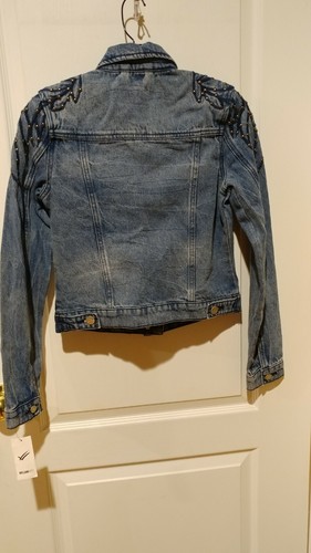 NEW William Rast WilliamRast Cotton Studded Denim Jacket Size XS - Picture 5 of 5