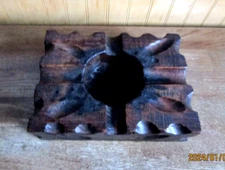 1970's Lobeco Spain Carved Solid Wood Cigar Ashtray
