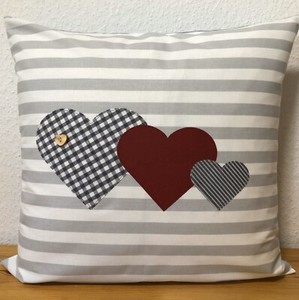 Kissenbezug Dekokissen *rot//beige kariert 40x40cm. 1 Landhausstil Kissenhülle