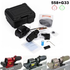 558  G33 Magnifier 20MM QD Side Copy Sight HHS holographic Red Green Dot Reflex