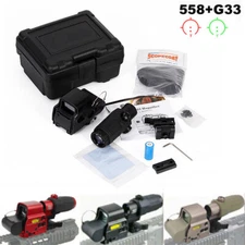 558 + G33 Magnifier 20MM QD Side Copy Sight HHS holographic Red Green Dot Reflex