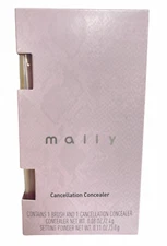 Mally Beauty Cancellation Concealer & Setting Powder With Brush ( TAN )  NEW