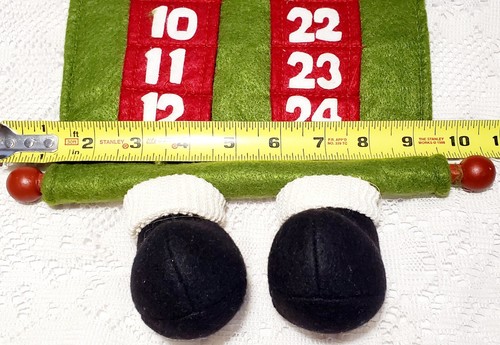 3D Christmas Snowman Advent Calendar Complete 24x14” Felt Wood Countdown Hanging - Picture 13 of 13