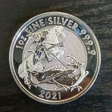 2021 1 oz British Silver Valiant Coin (BU)