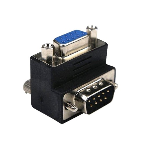 RS232 DB9pin Serial Port Conversion for Head DB9 Male To Female 90 Degree Adapte - Picture 6 of 8