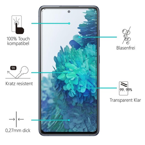 Schutzfolie für Samsung Galaxy S20 FE Display Schutzglas 2x Kamera folie glas - Bild 5 von 7