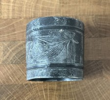 Antique Silver Napkin Ring, Floral Etched Design - Unbranded, 2 ounce