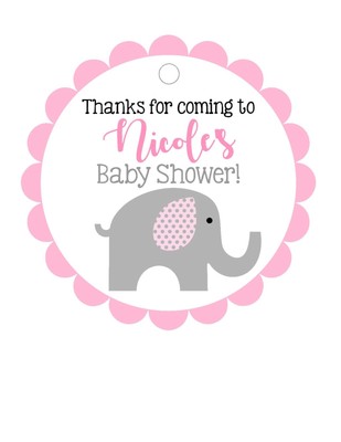 12 Boy Baby Shower Party Stickers Favors Labels tags 2.5/" Cute Elephant Blue