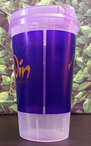 Disney's Aladdin On Broadway Tumbler Drink Cup 16oz Glitter Design Whirley USA - Picture 15 of 21