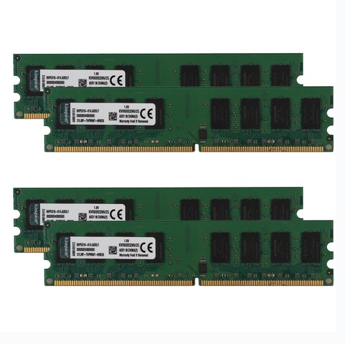 Kingston 4pcs 2GB PC2 6400U 2RX8 DDR2 800MHz Memory RAM DIMM Desktop 240pin" - Picture 4 of 10