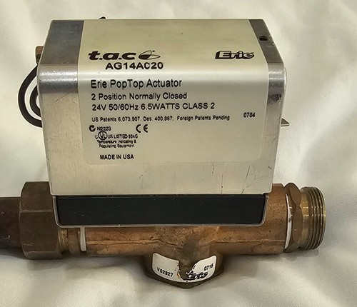 ERIE T.A.C AG14A020 POP TOP ACTUADOR Válvula 2 Posiciones Normalmente Cerrado 24V 6.5 W - Imagen 7 de 8